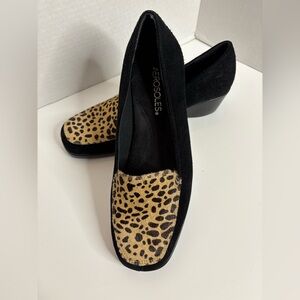 AEROSOLES Black and Leopard Print Flats